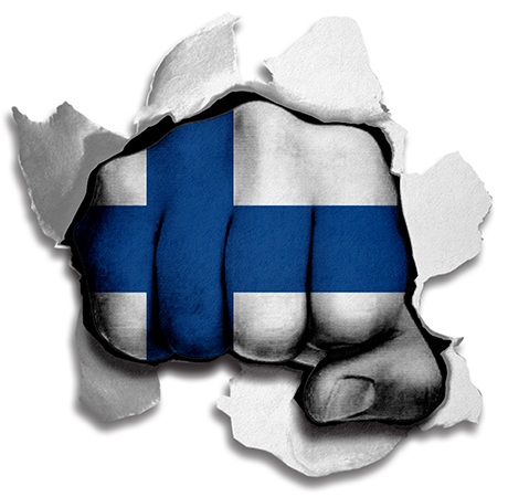 Fist Finland Flag Logo vinyl decal